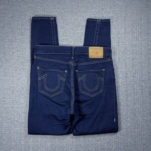 True Religion Jeans Jennie Curvy High Rise Skinny Womens Size 29 Dark Wash